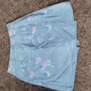 Chambray Skort